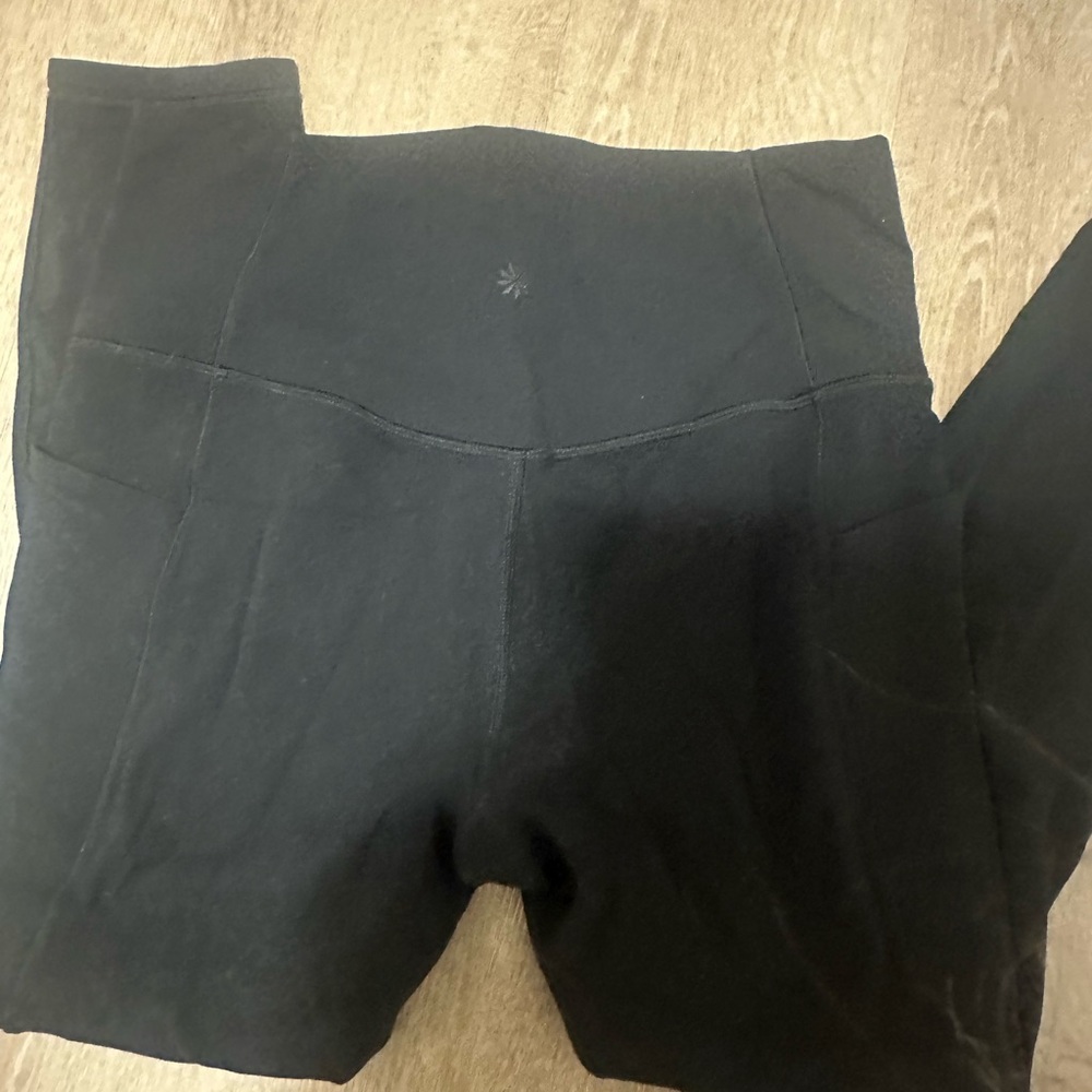 Athleta Black elation leggings with cutout